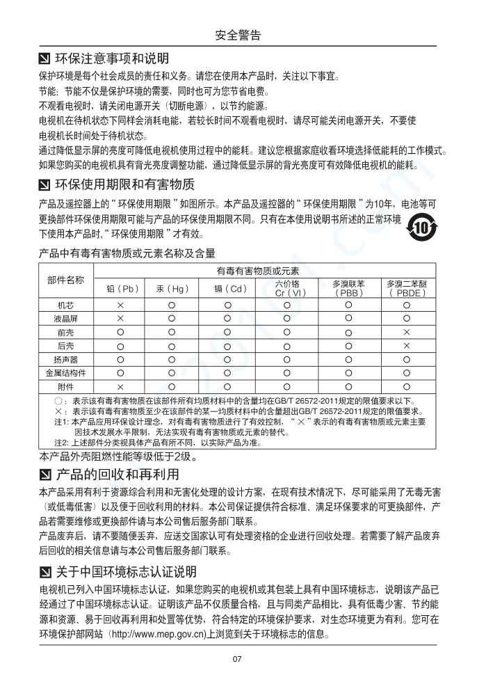 TCL L58E5800A-AU液晶电视说明书-7 TCL L58E5800A-AU液晶电视说明书-7
