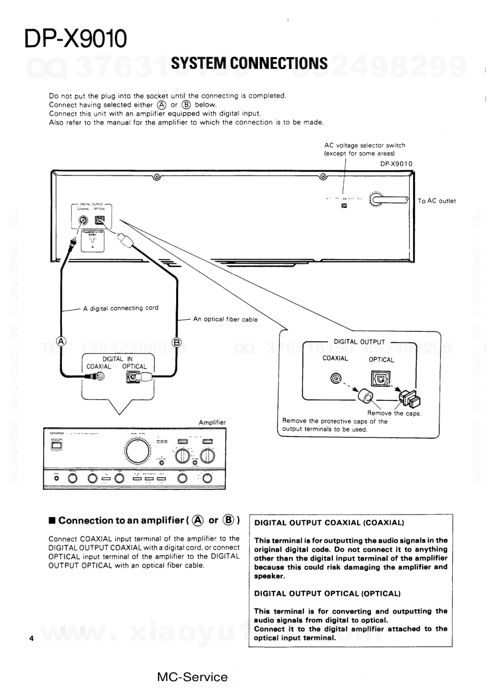 建伍KENWOOD DP-X9010 CD播放机维修手册-3 建伍KENWOOD DP-X9010 CD播放机维修手册-3