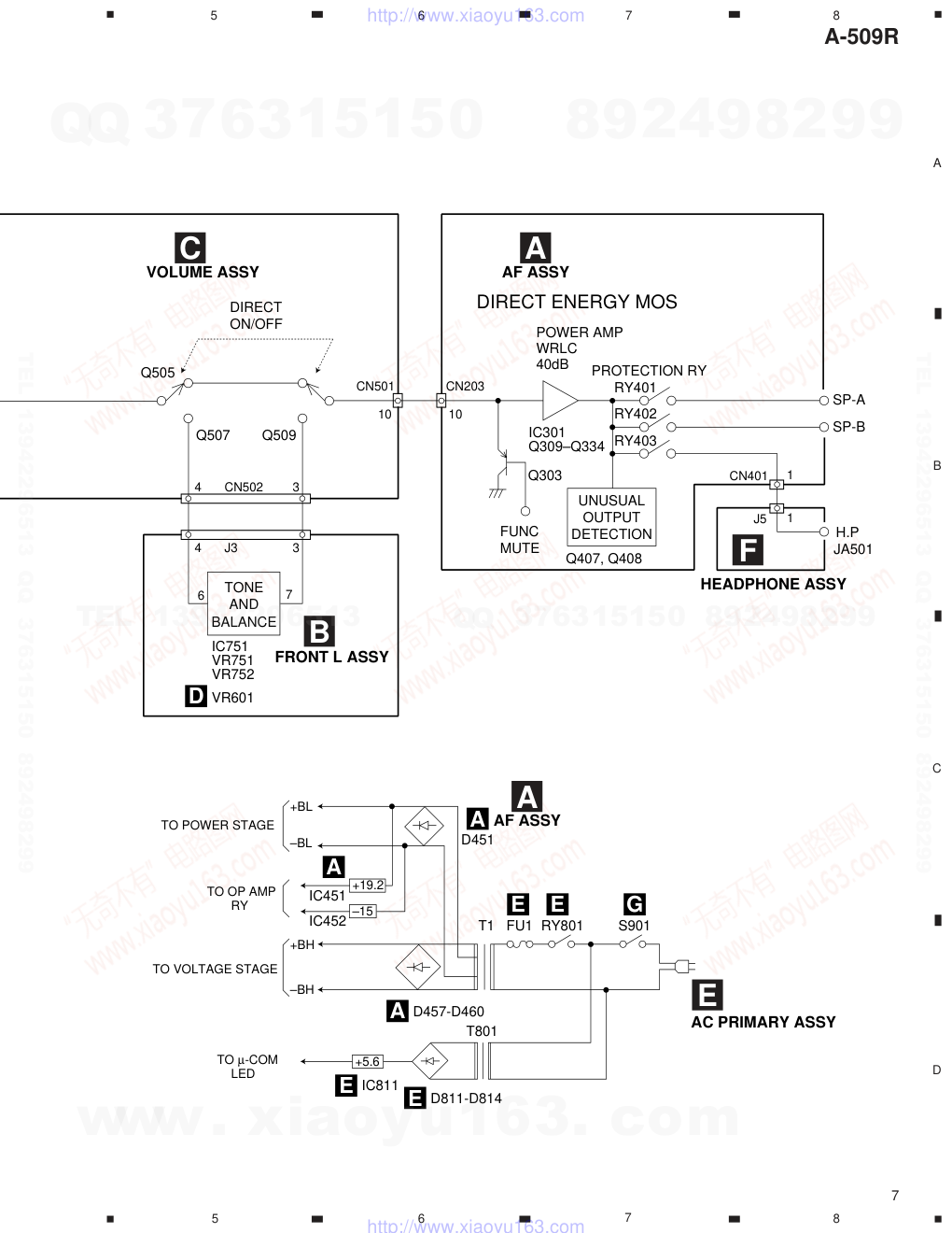 先锋PIONEER A-509R音响电路原理图-6 先锋PIONEER A-509R音响电路原理图-6