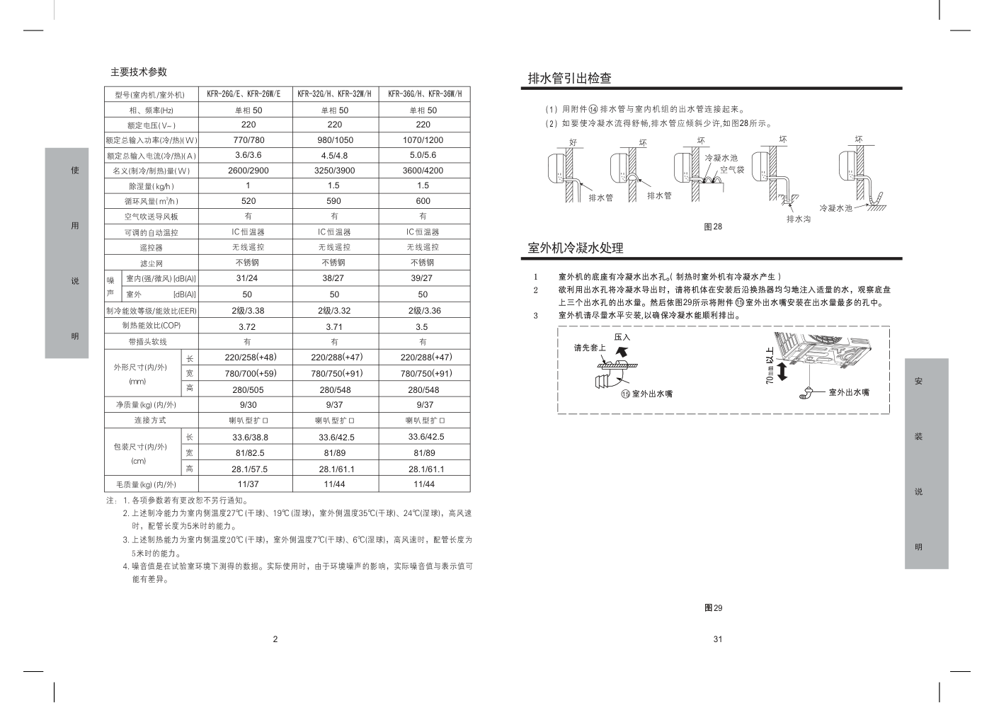 日立空调KFR-26GWE型使用说明书-3