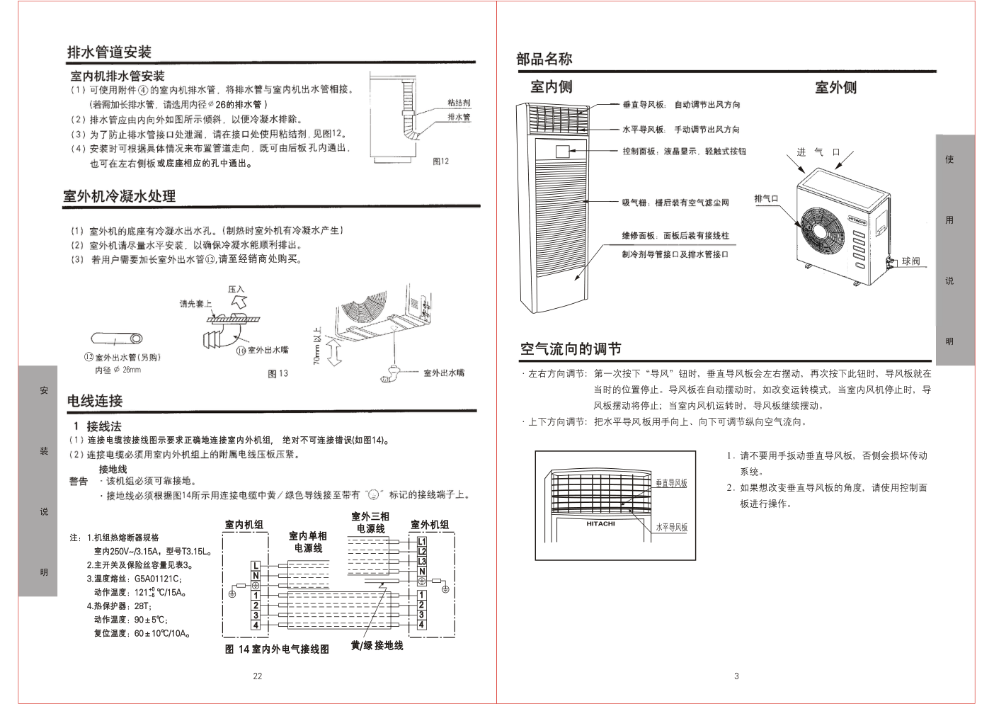 分体落地式冷暖RAPC3-A120DHD空调器说明书-6