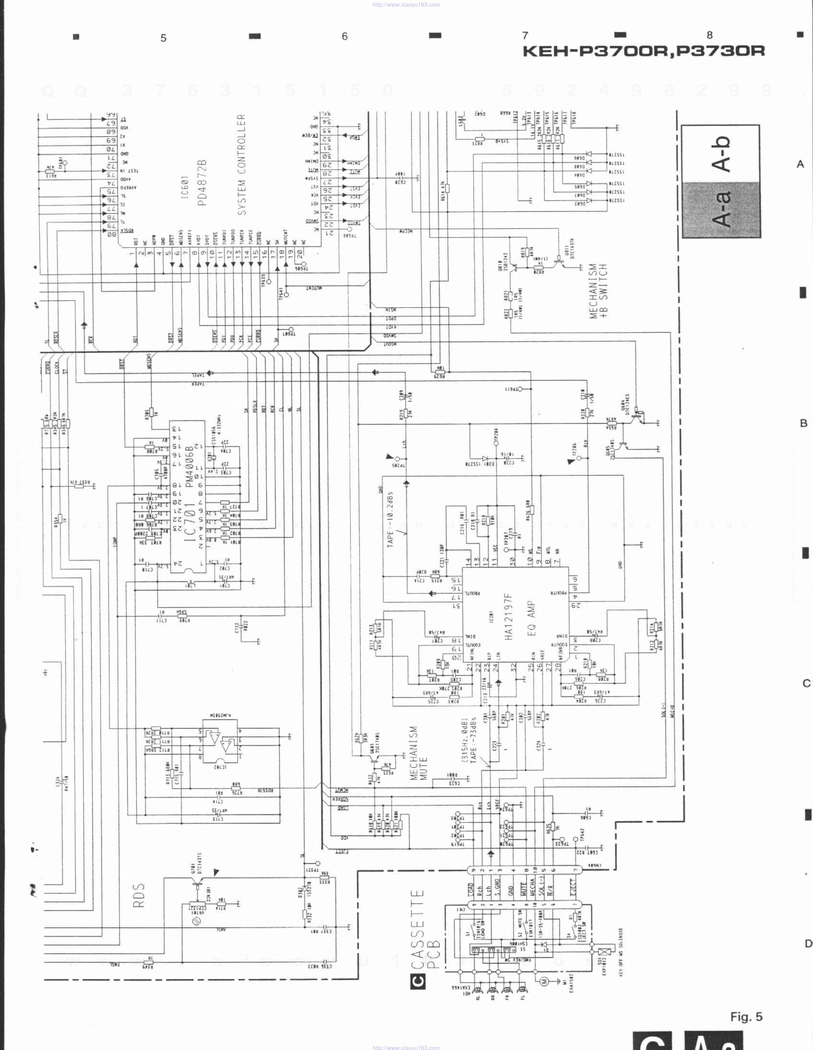 先锋PIONEER KEH-P3700R音响电路图-1 先锋PIONEER KEH-P3700R音响电路图-1