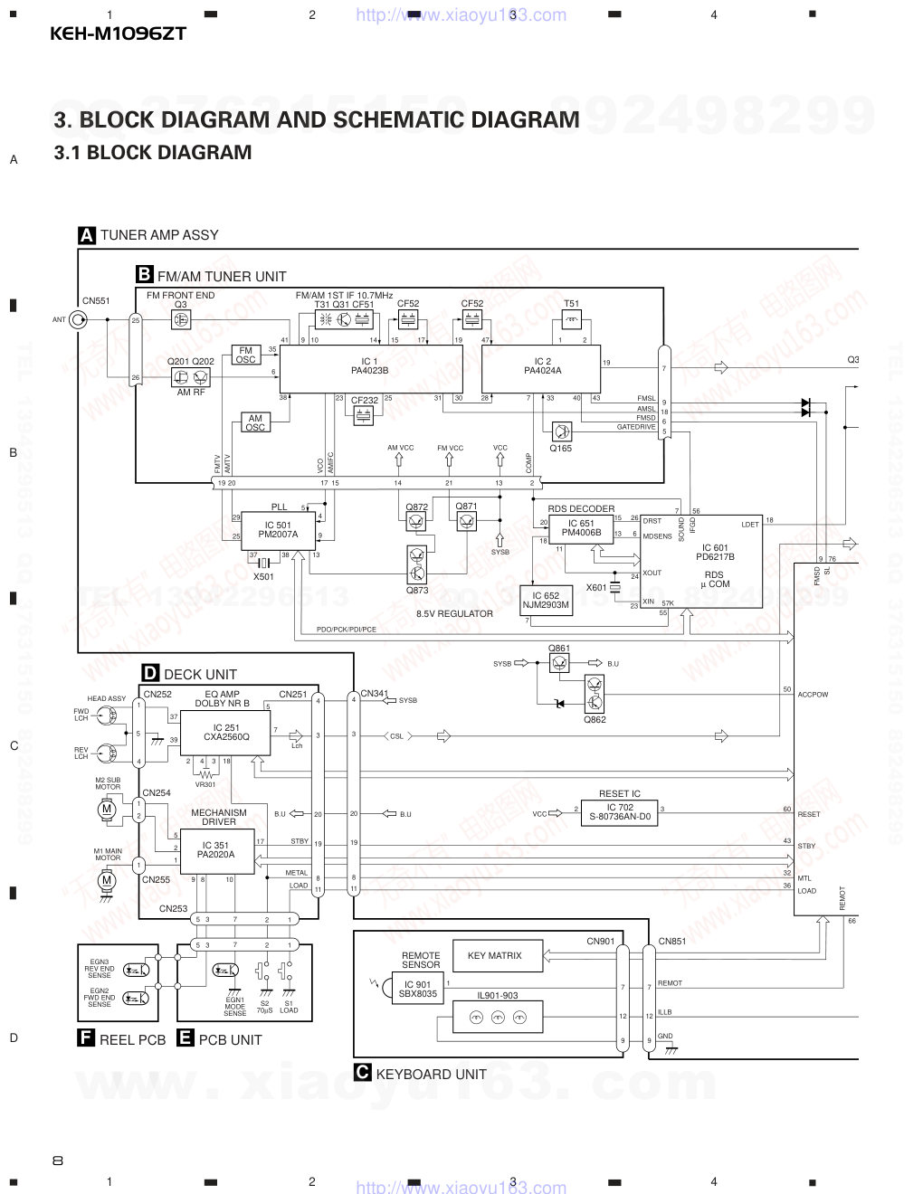 先锋PIONEER KEH-M1096ZT音响电路图-7