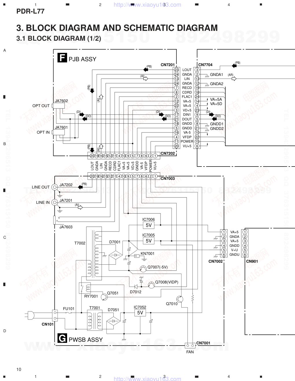 先锋PIONEER PDR-L77音响电路图-9 先锋PIONEER PDR-L77音响电路图-9