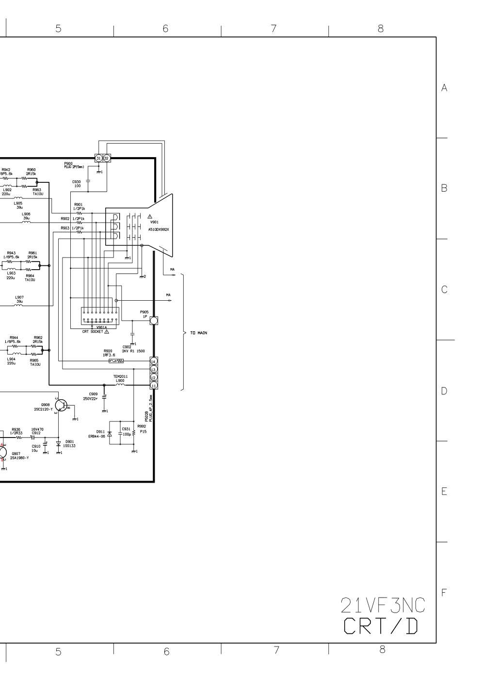 东芝21V2NC彩电电路原理图-4 东芝21V2NC彩电电路原理图-4