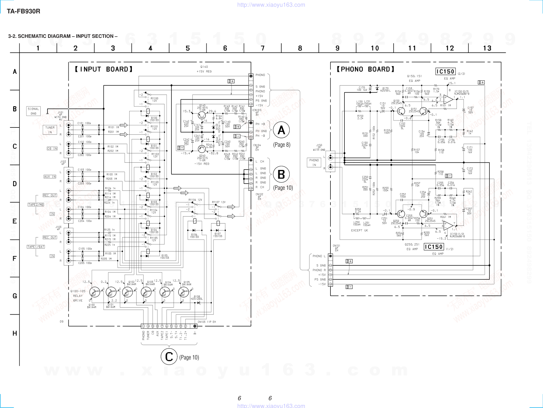 索尼SONY TA-FB930R音响电路原理图-5 索尼SONY TA-FB930R音响电路原理图-5