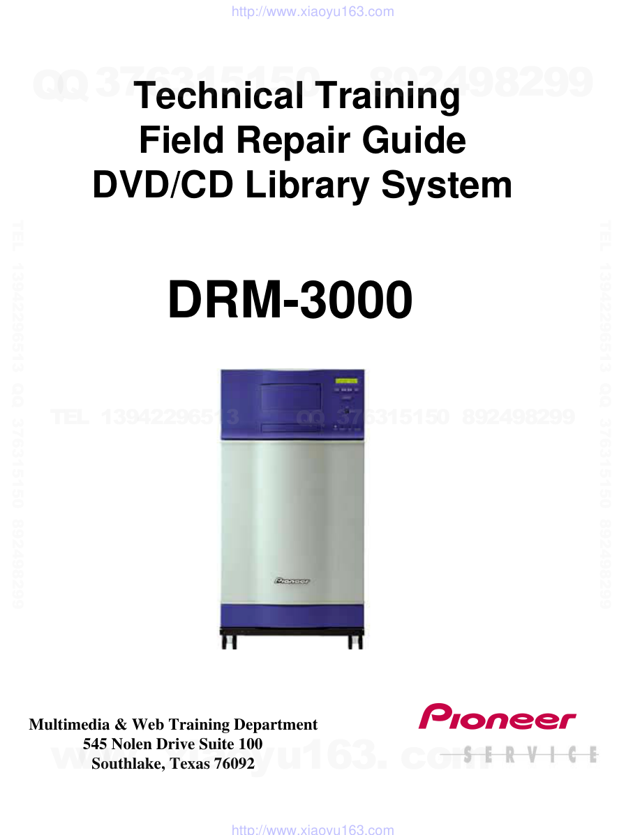 先锋PIONEER DRM-3000电路图-0 先锋PIONEER DRM-3000电路图-0