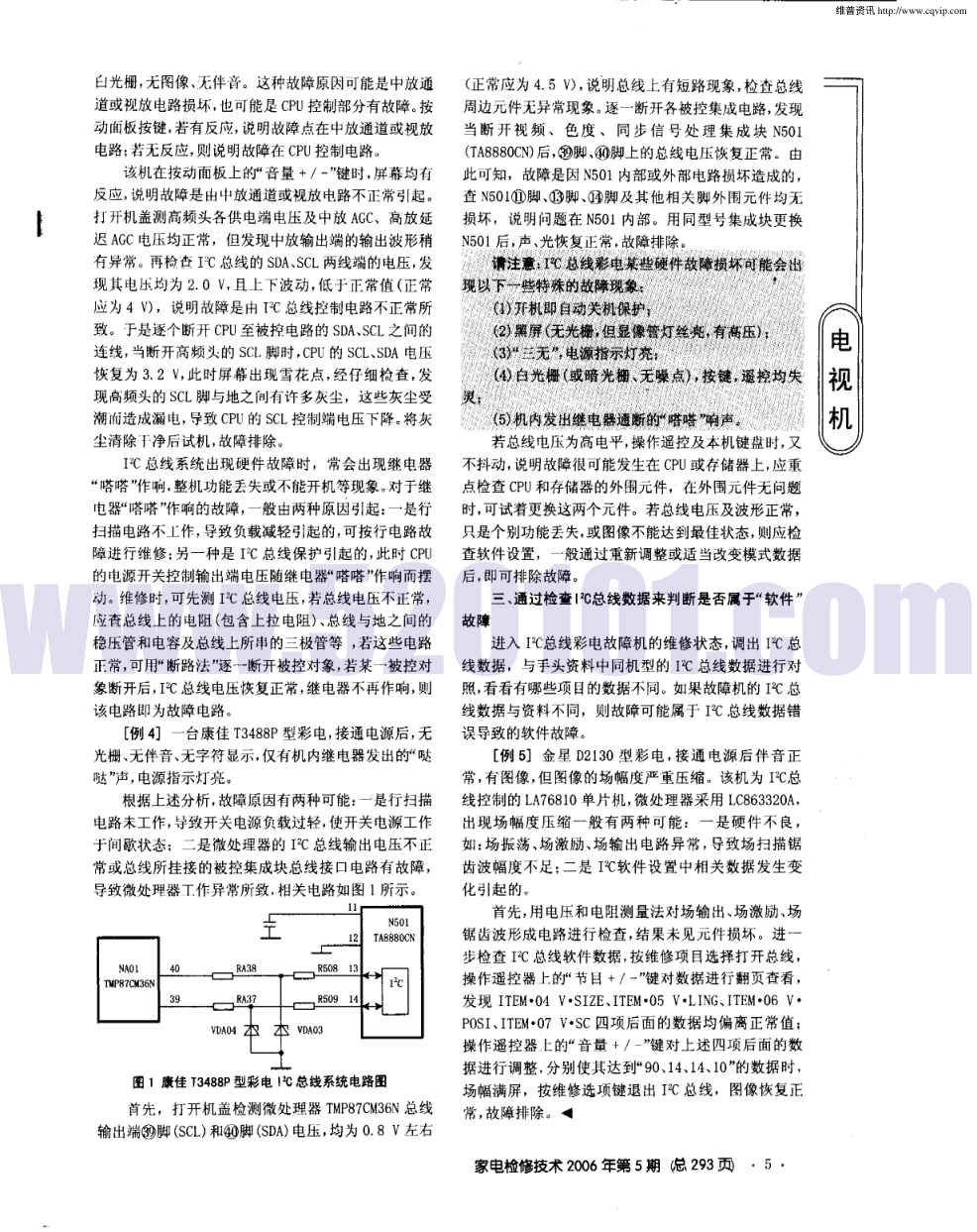 I2C总线彩电检修步骤-1 I2C总线彩电检修步骤-1