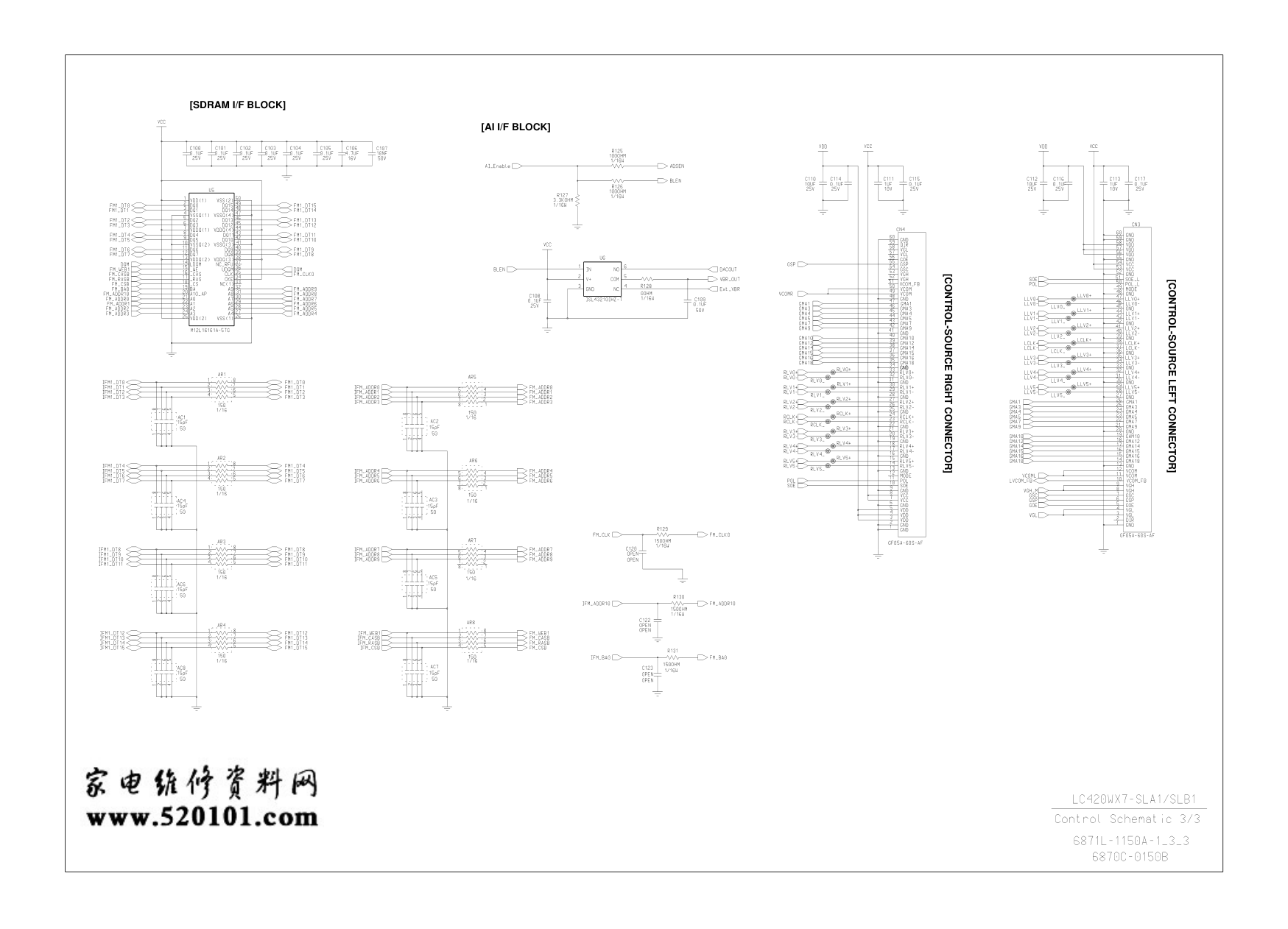 LG LC420WX7-SLA1-G21逻辑板电路原理图-2 LG LC420WX7-SLA1-G21逻辑板电路原理图-2