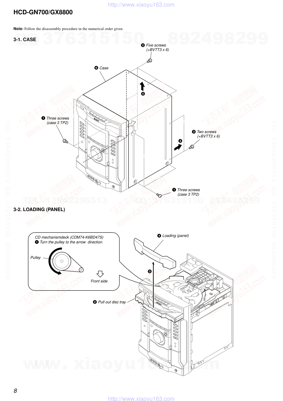 索尼SONY HCD-GN700音响电路图-7 索尼SONY HCD-GN700音响电路图-7