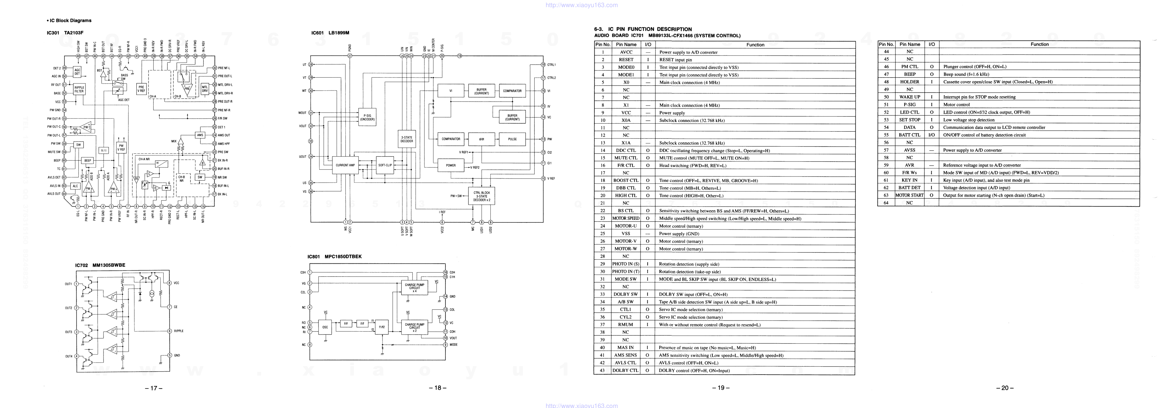 索尼SONY WM-EX5电路图-7 索尼SONY WM-EX5电路图-7