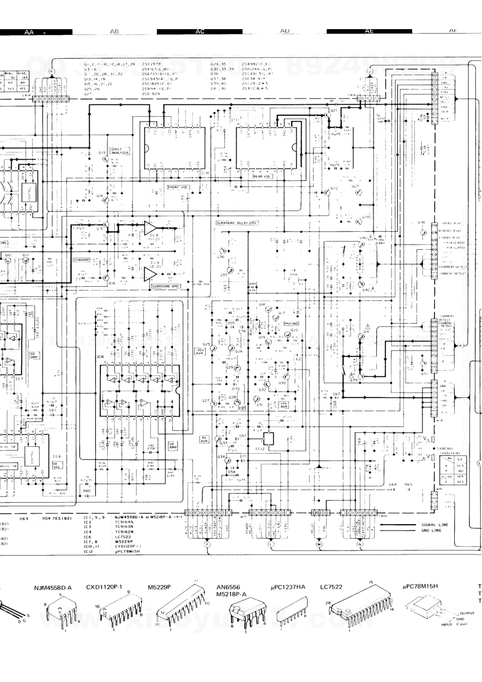 建伍KENWOOD KR-V127R音视频播放电路图-8 建伍KENWOOD KR-V127R音视频播放电路图-8