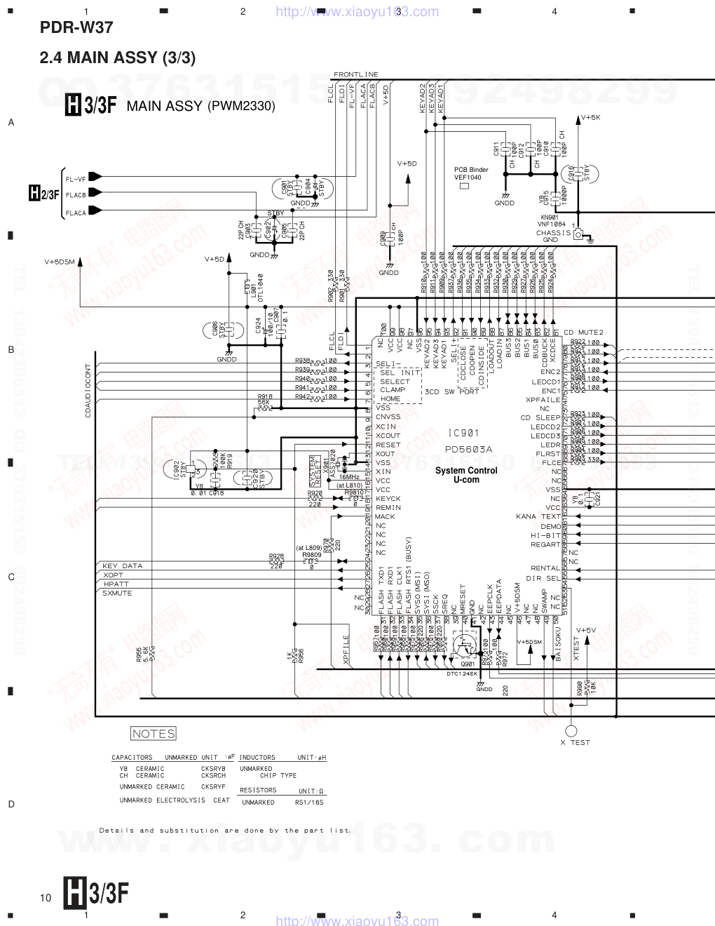 先锋PIONEER PDR-W37音响电路图-9 先锋PIONEER PDR-W37音响电路图-9