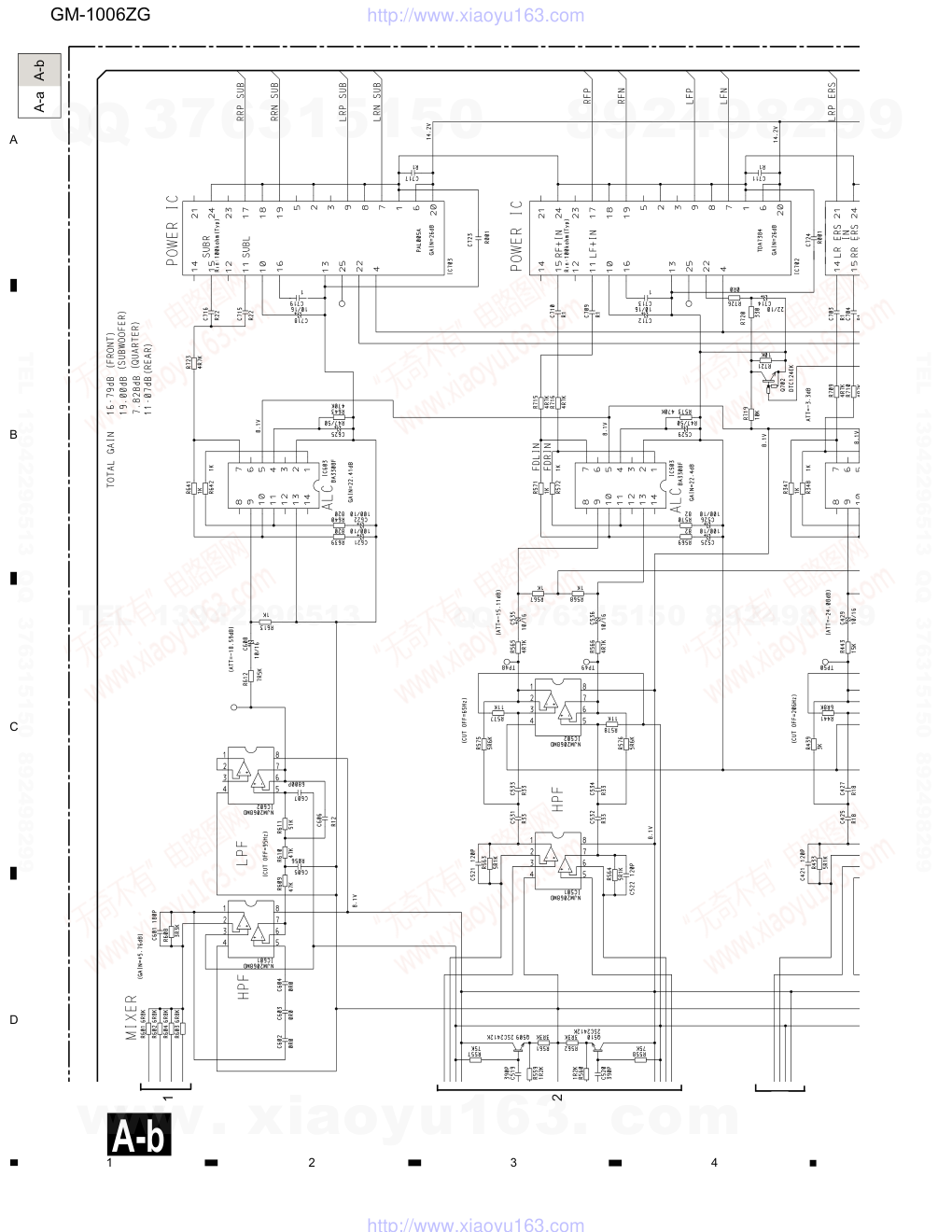 先锋PIONEER GM-1006ZG音响电路图-4