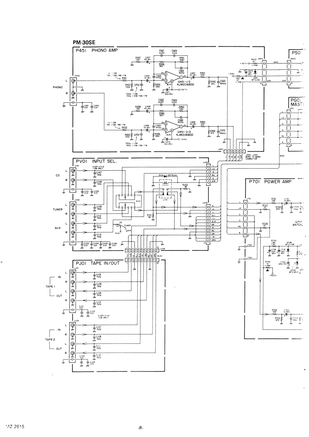 马兰士MARANTZ PM3012B音响电路图-6 马兰士MARANTZ PM3012B音响电路图-6