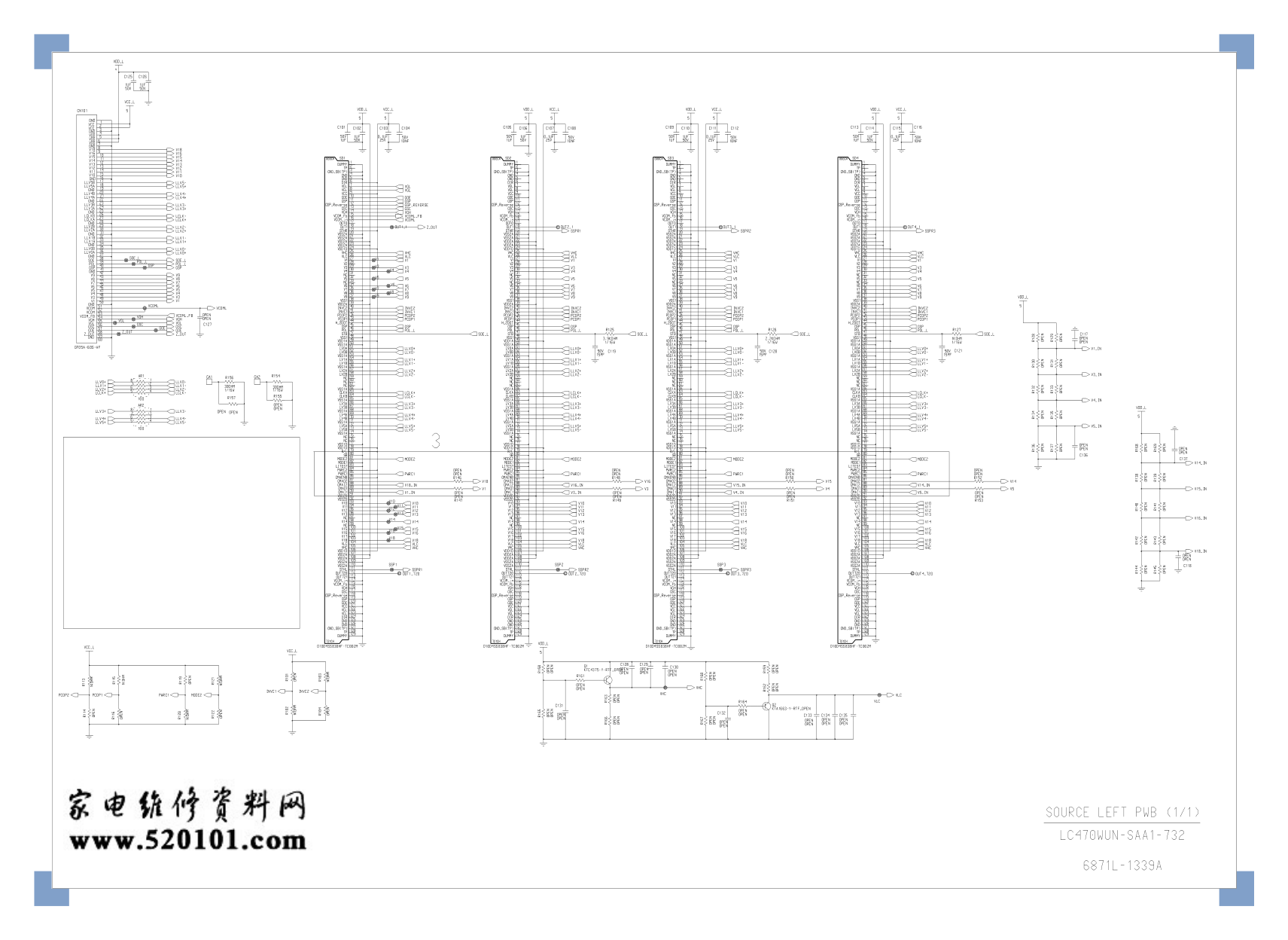 LG液晶屏LC470WUN-SAA1-732逻辑板电路原理图-3 LG液晶屏LC470WUN-SAA1-732逻辑板电路原理图-3