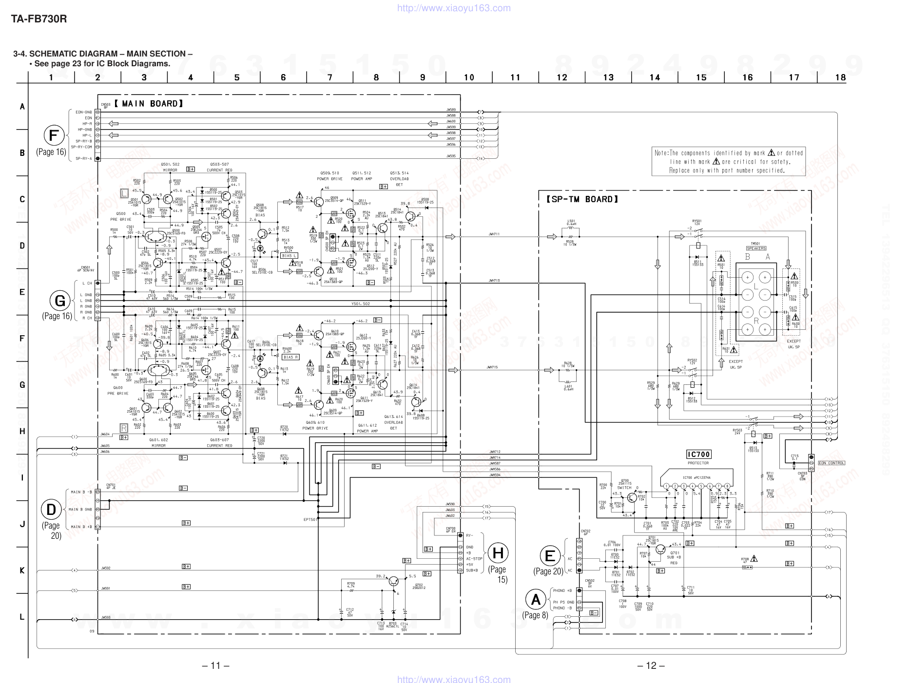 索尼SONY TA-FB740R音响电路原理图-7 索尼SONY TA-FB740R音响电路原理图-7