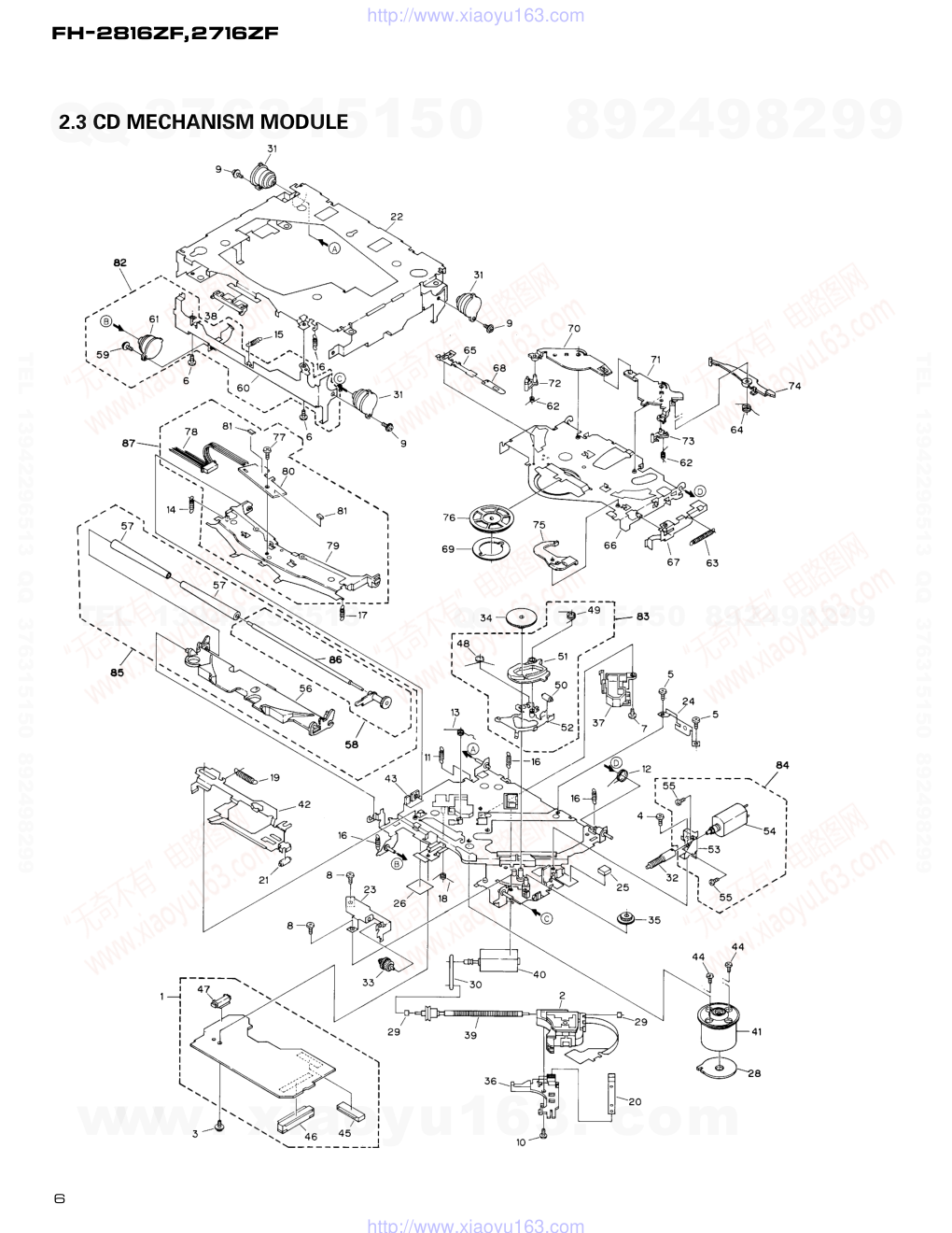 先锋PIONEER FH-2816ZF音响电路图-5