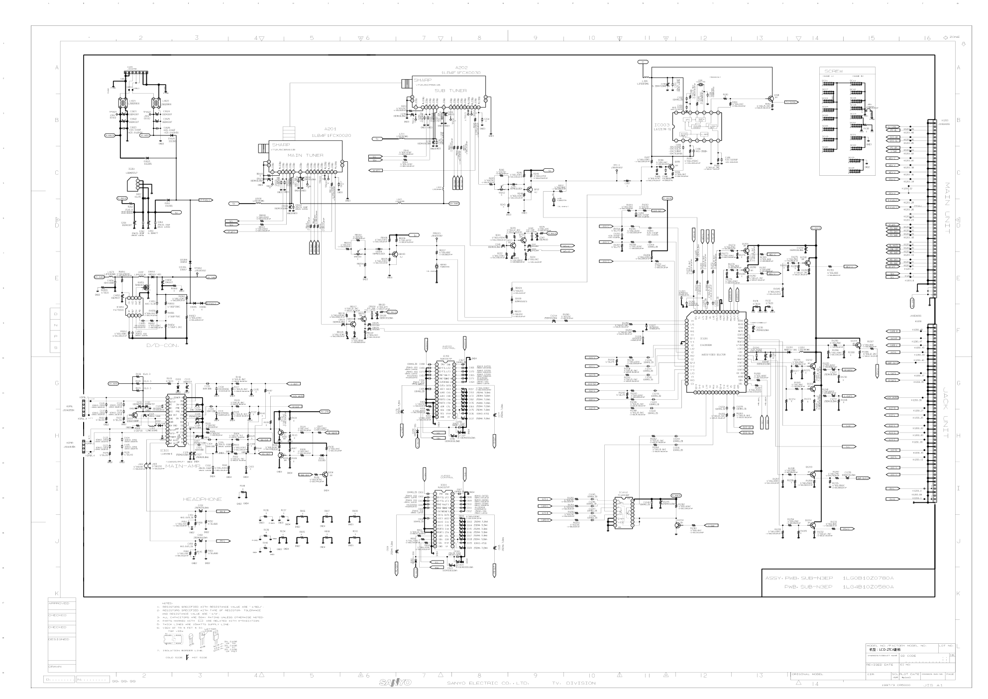 三洋LCD-27CA2液晶电视电路图-3 三洋LCD-27CA2液晶电视电路图-3