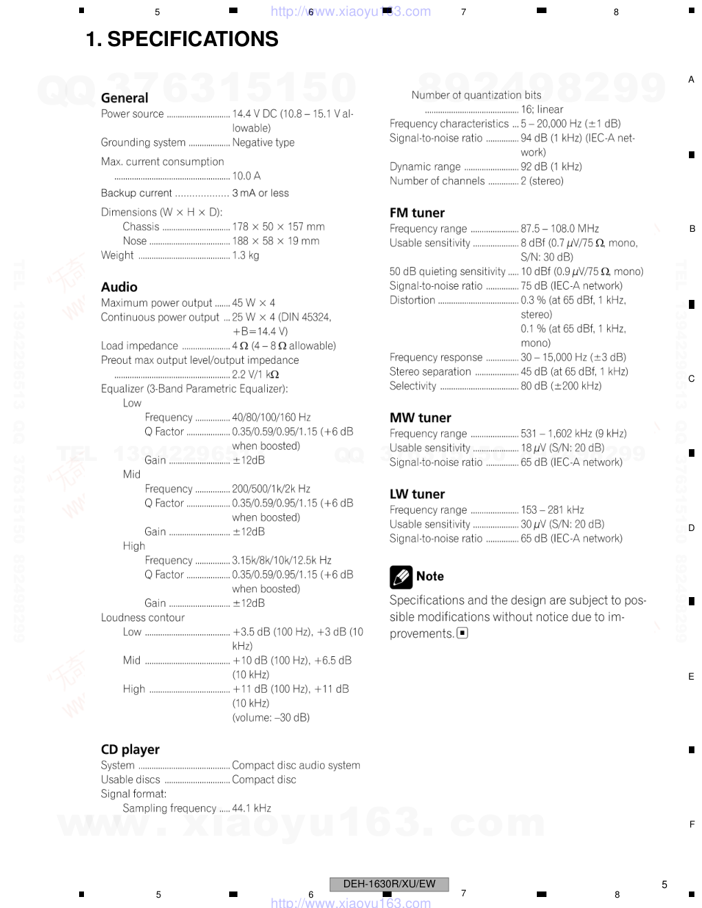 先锋PIONEER DEH-1600RXUEW电路图-4 先锋PIONEER DEH-1600RXUEW电路图-4