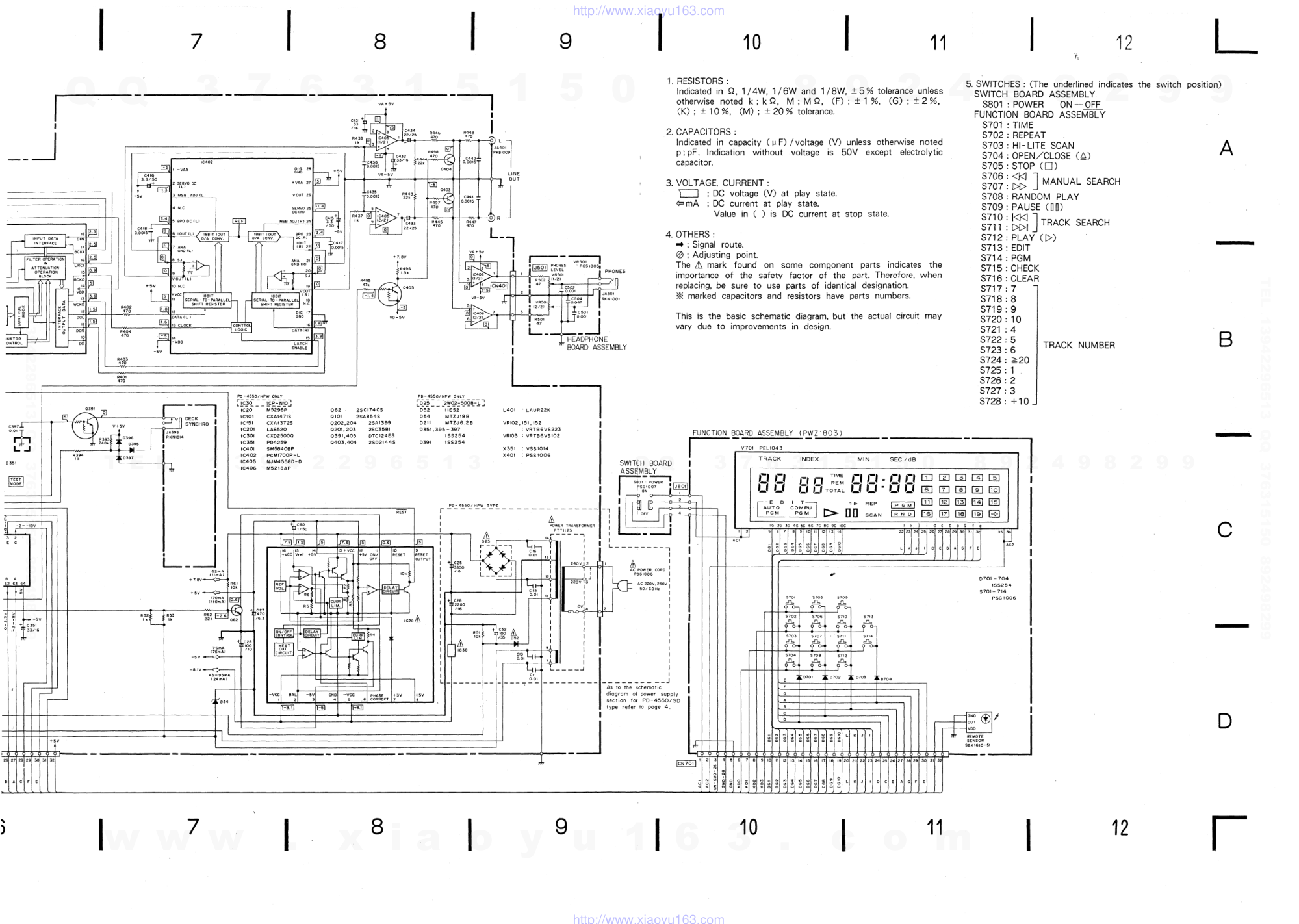 先锋PIONEER PD-4550音响电路图-5 先锋PIONEER PD-4550音响电路图-5