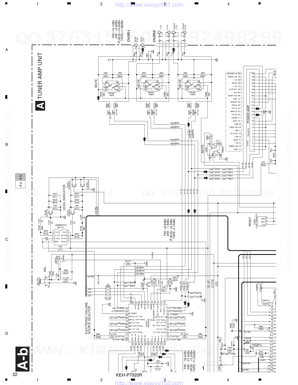 先锋PIONEER KEH-P7020R音响电路图-9