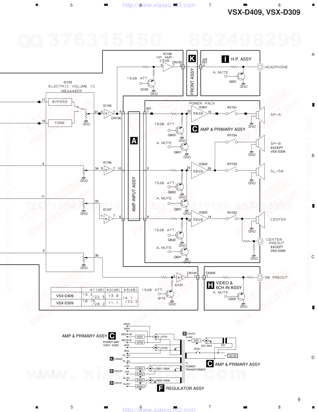 先锋PIONEER VSX-D409电路图-8 先锋PIONEER VSX-D409电路图-8
