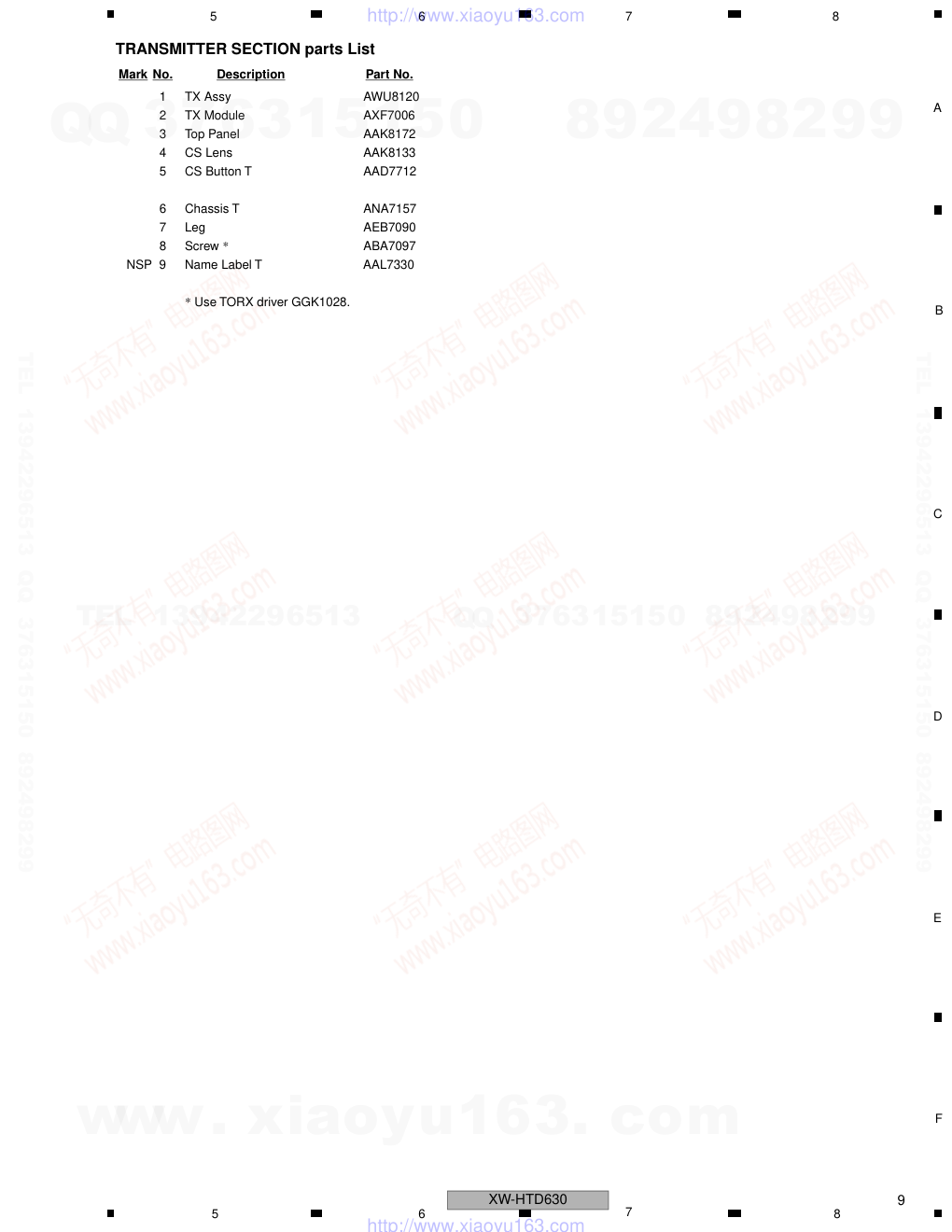 先锋PIONEER XW-HTD630电路图-8 先锋PIONEER XW-HTD630电路图-8