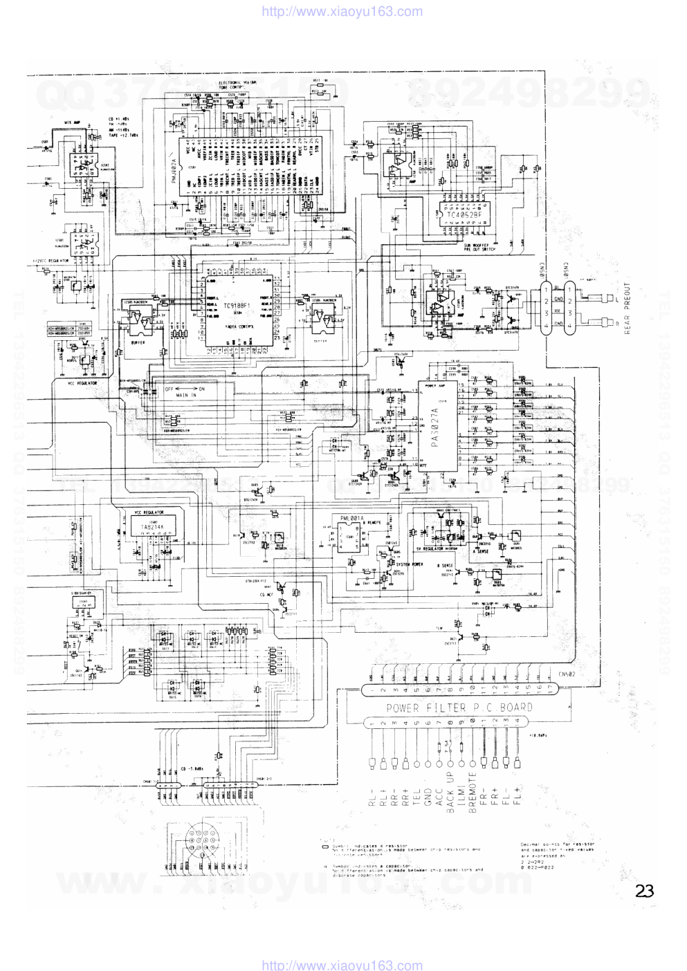 先锋PIONEER KEH-M8500RDS音响电路图-2 先锋PIONEER KEH-M8500RDS音响电路图-2