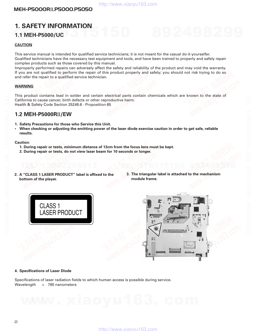 先锋PIONEER MEH-P5000音响电路图-1 先锋PIONEER MEH-P5000音响电路图-1