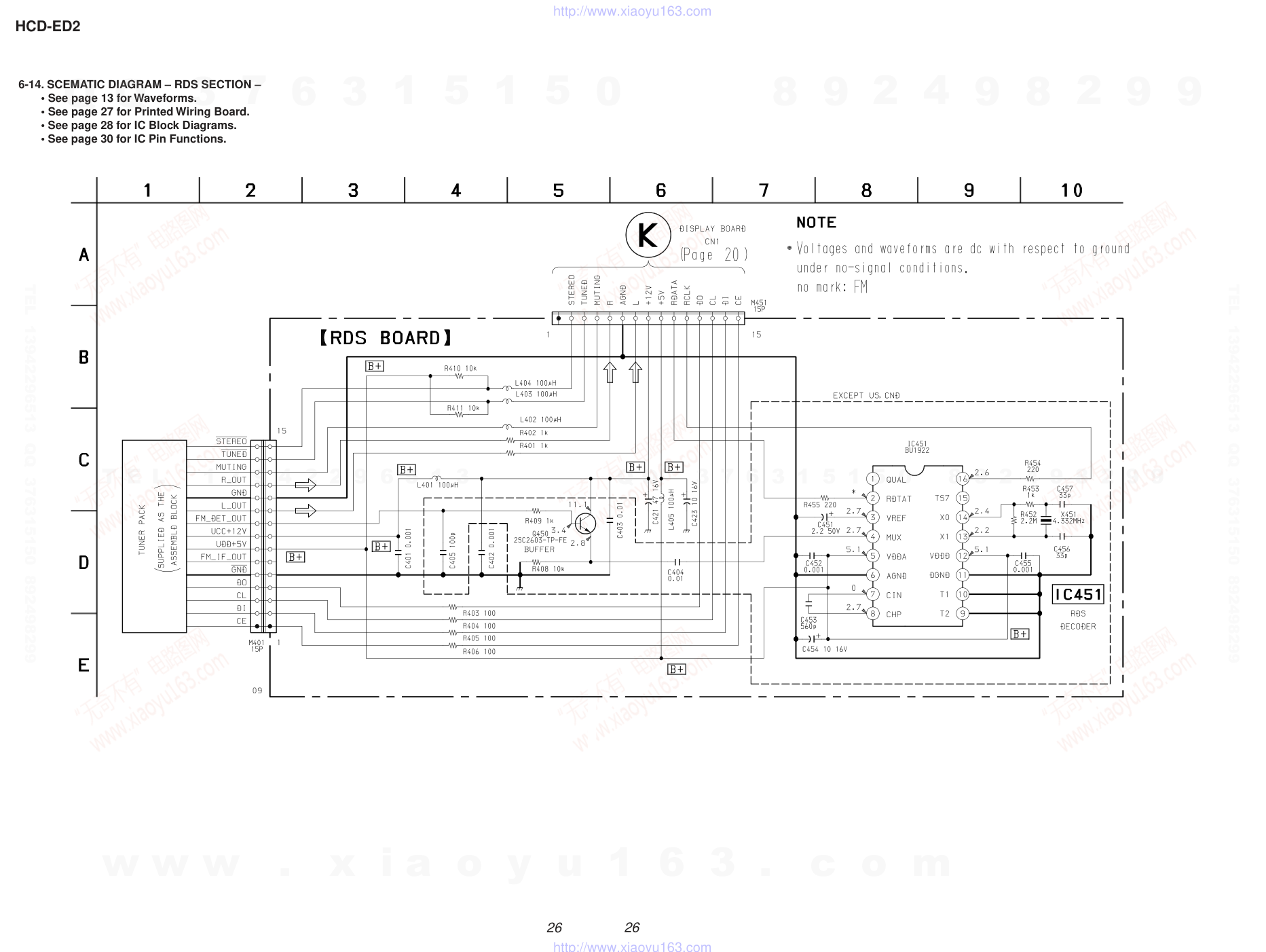 索尼SONY HCD-ED2音响电路图-7 索尼SONY HCD-ED2音响电路图-7