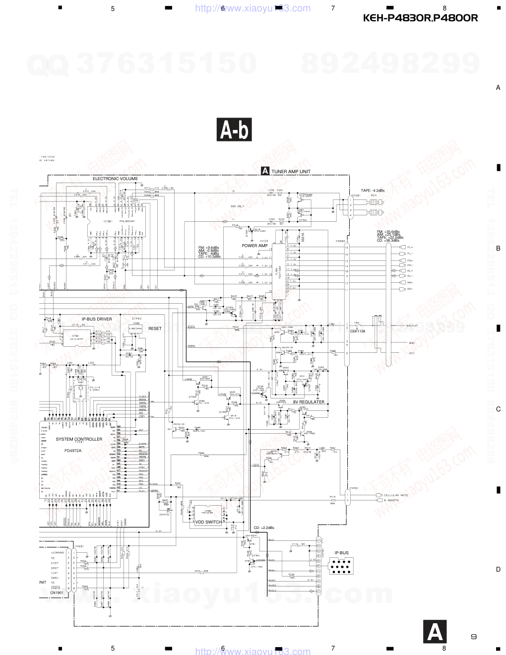 先锋PIONEER KEH-P4800R音响电路图-8 先锋PIONEER KEH-P4800R音响电路图-8