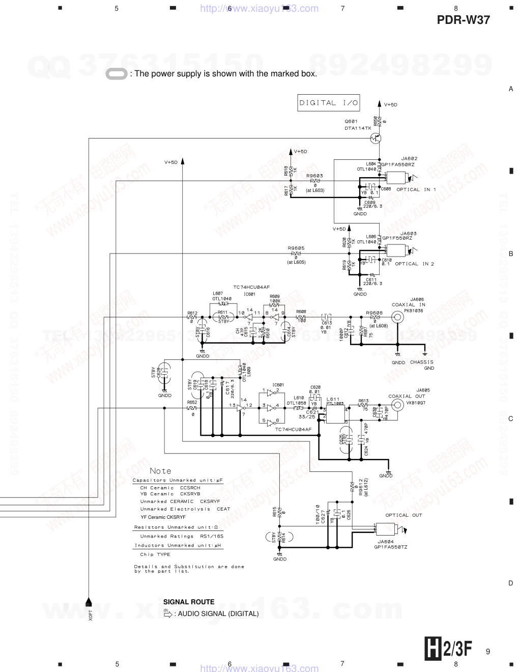 先锋PIONEER PDR-W37音响电路图-8 先锋PIONEER PDR-W37音响电路图-8