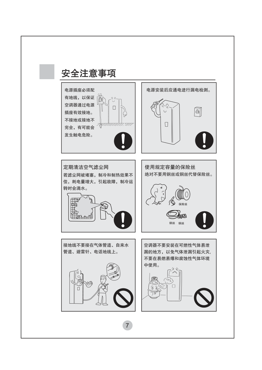 海尔KFRd-71LWG(ZXF)空调使用说明书-8 海尔KFRd-71LWG(ZXF)空调使用说明书-8