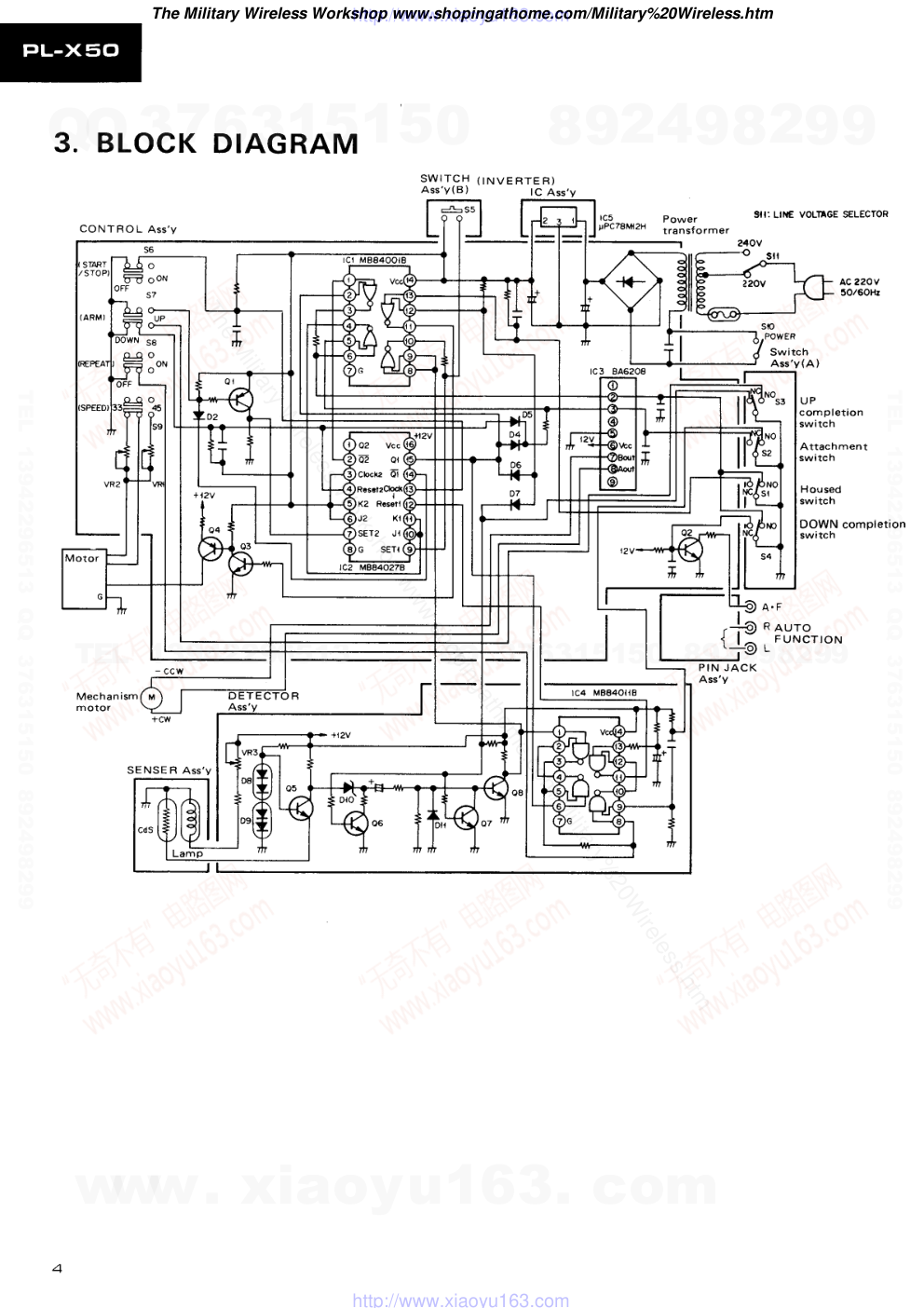 先锋PIONEER PL-X50音响电路图-3 先锋PIONEER PL-X50音响电路图-3