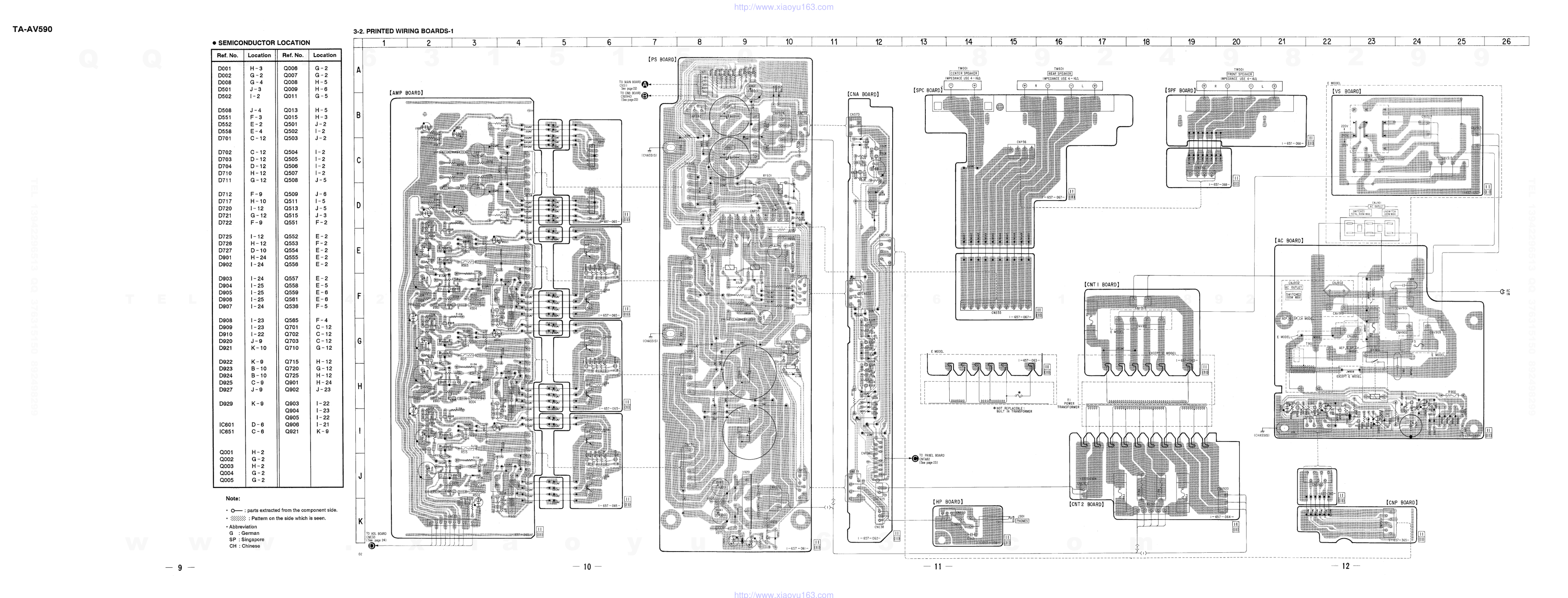 索尼SONY TA-AV590音响电路原理图-8 索尼SONY TA-AV590音响电路原理图-8