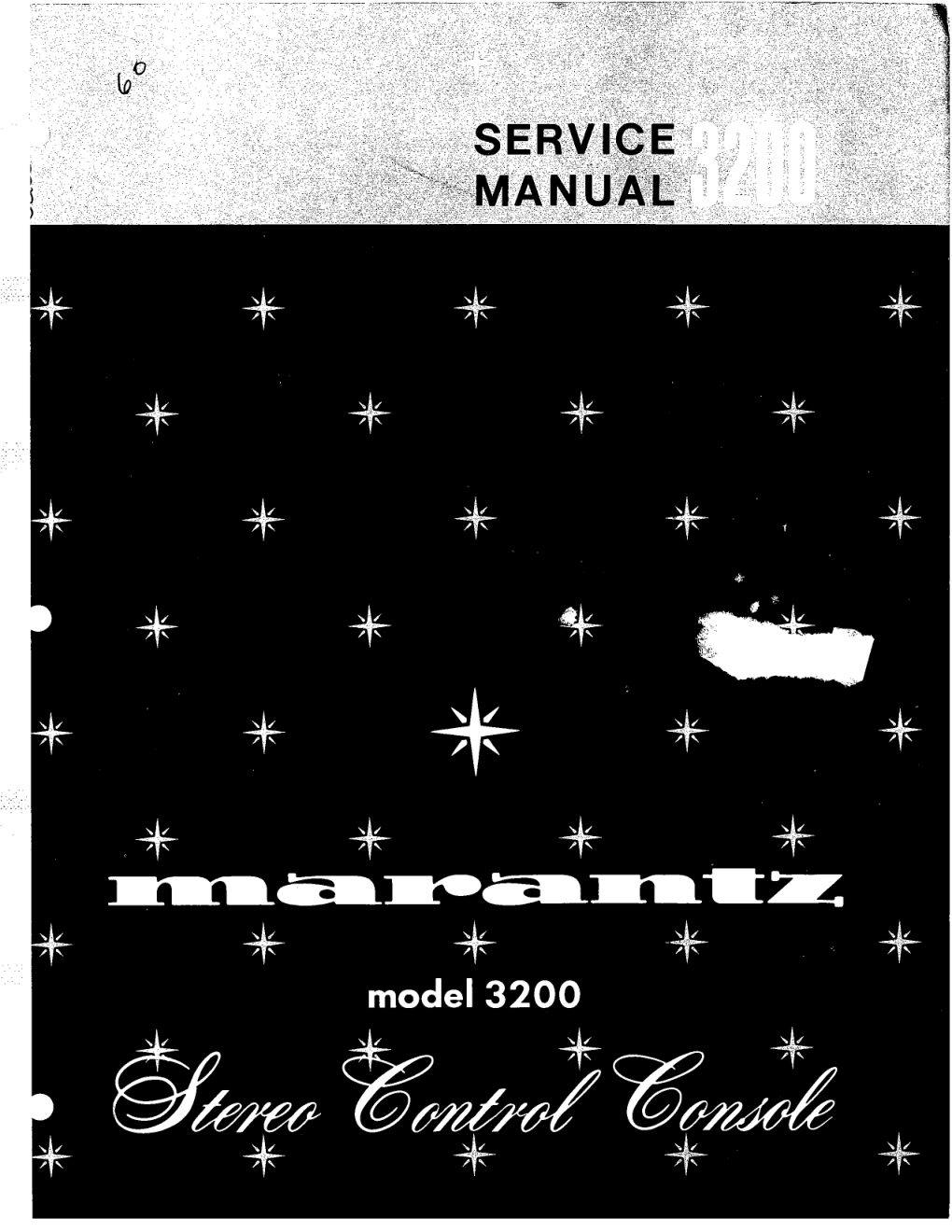 马兰士MARANTZ 3200音响服务手册-0