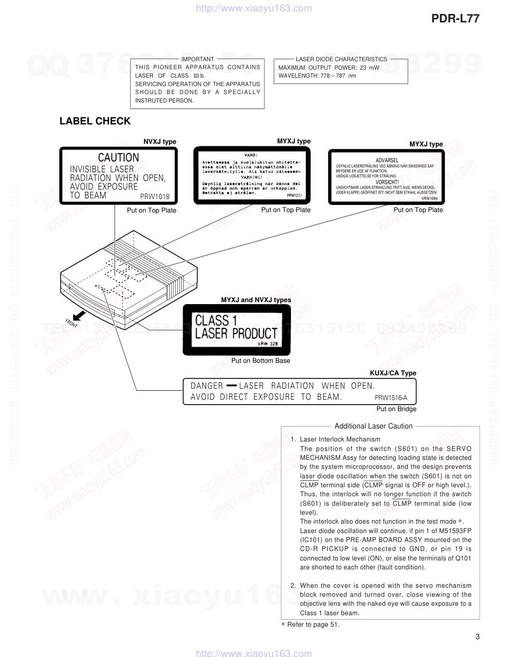 先锋PIONEER PDR-L77音响电路图-2 先锋PIONEER PDR-L77音响电路图-2