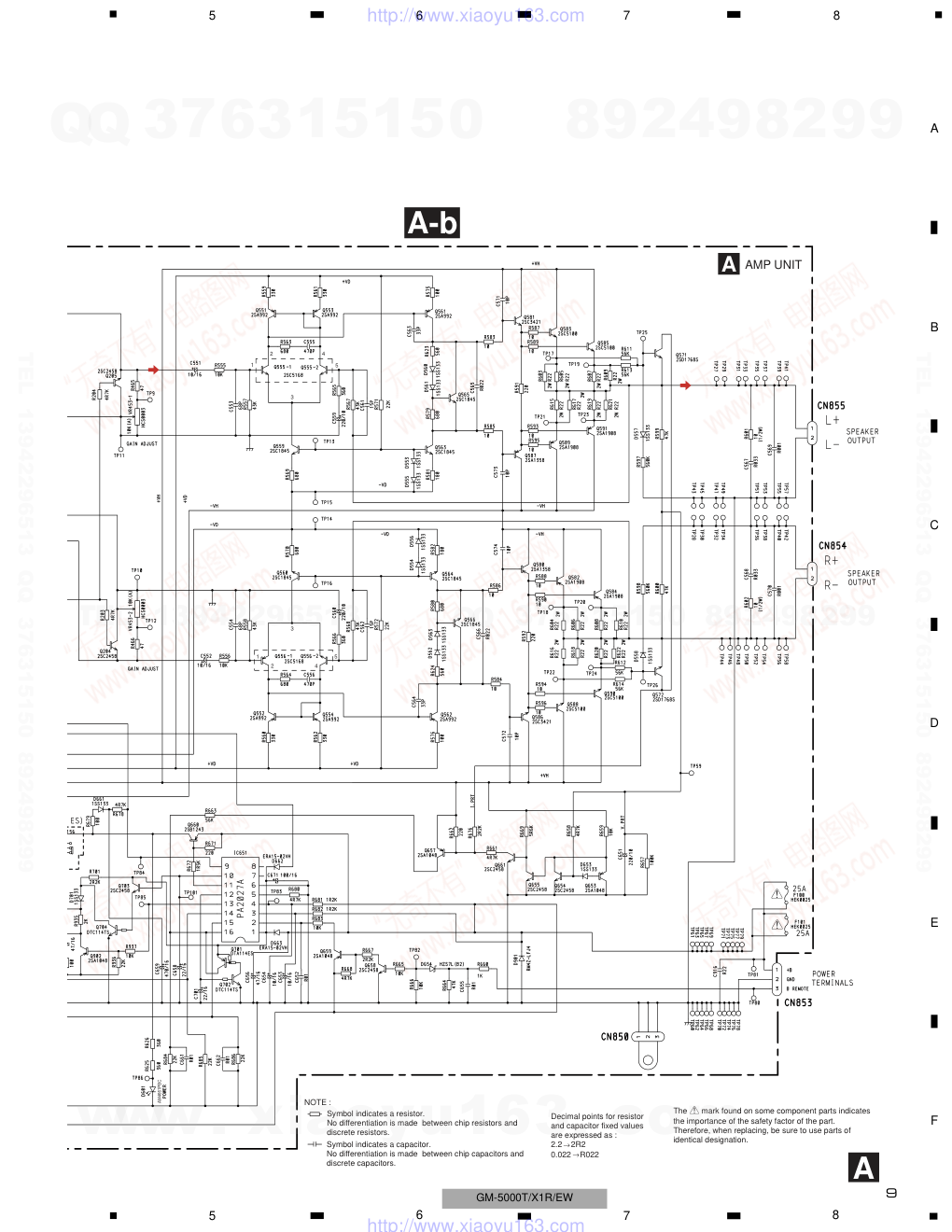 先锋PIONEER GM-5000T音响电路图-8