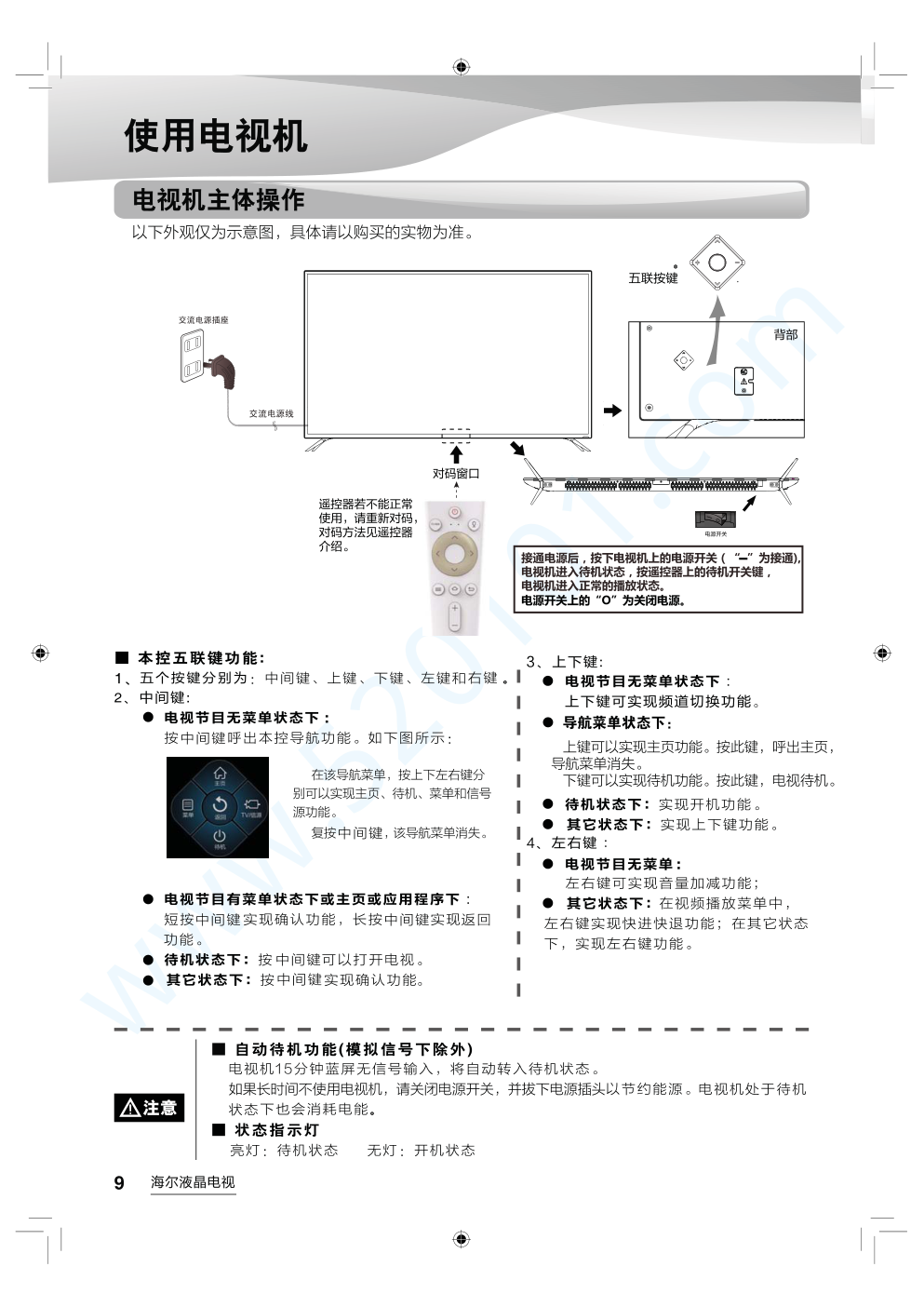 海尔LS58AL88A51液晶电视说明书-9