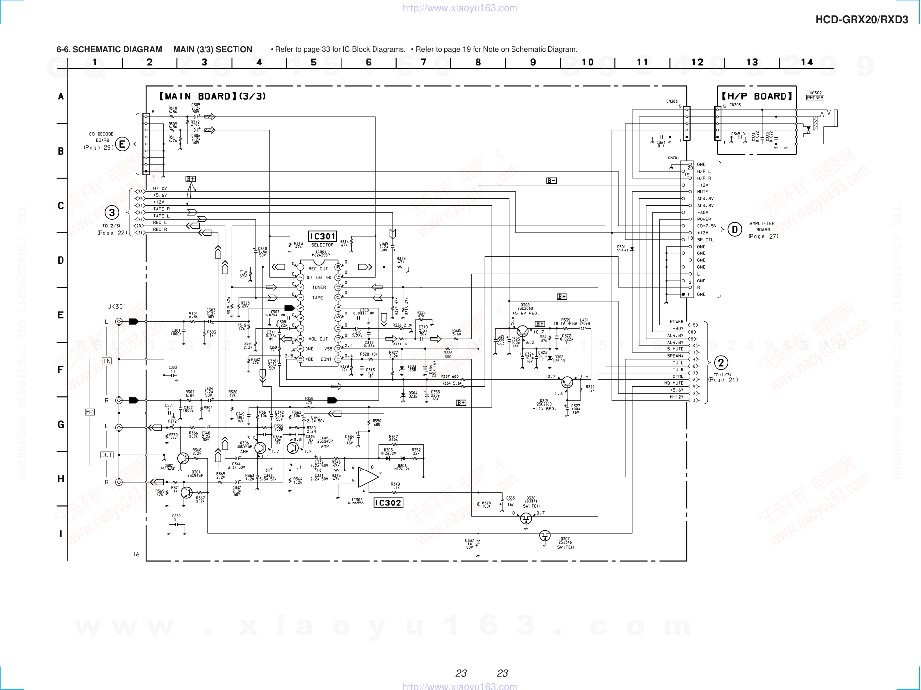 索尼SONY HCD-GRX20音响电路图-3 索尼SONY HCD-GRX20音响电路图-3