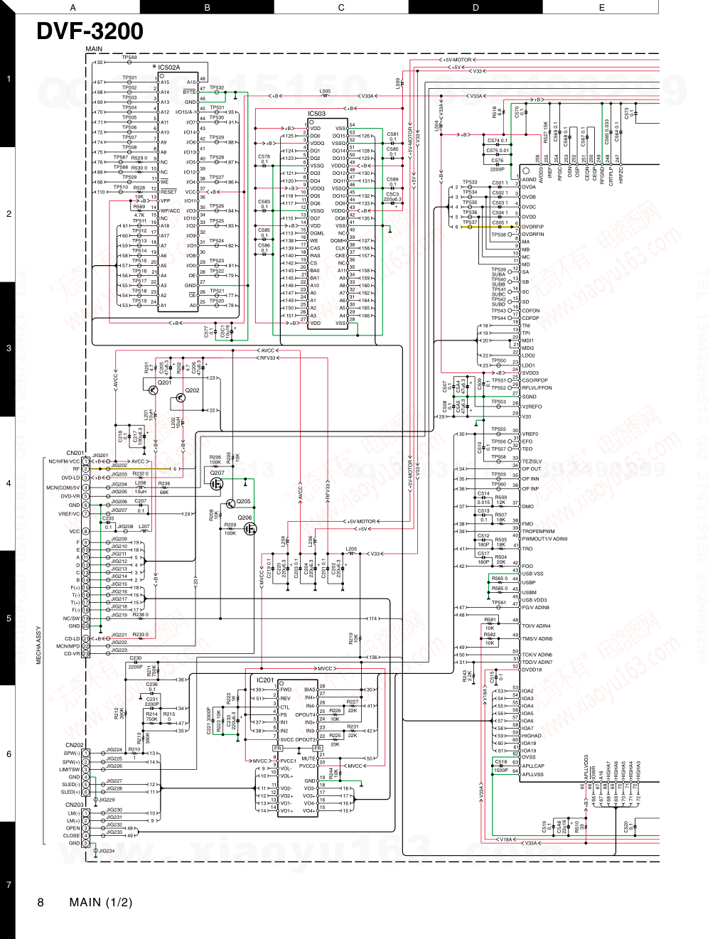 建伍KENWOOD DVF-3200-S 双碟CDDVDVCD播放机电路图-7 建伍KENWOOD DVF-3200-S 双碟CDDVDVCD播放机电路图-7