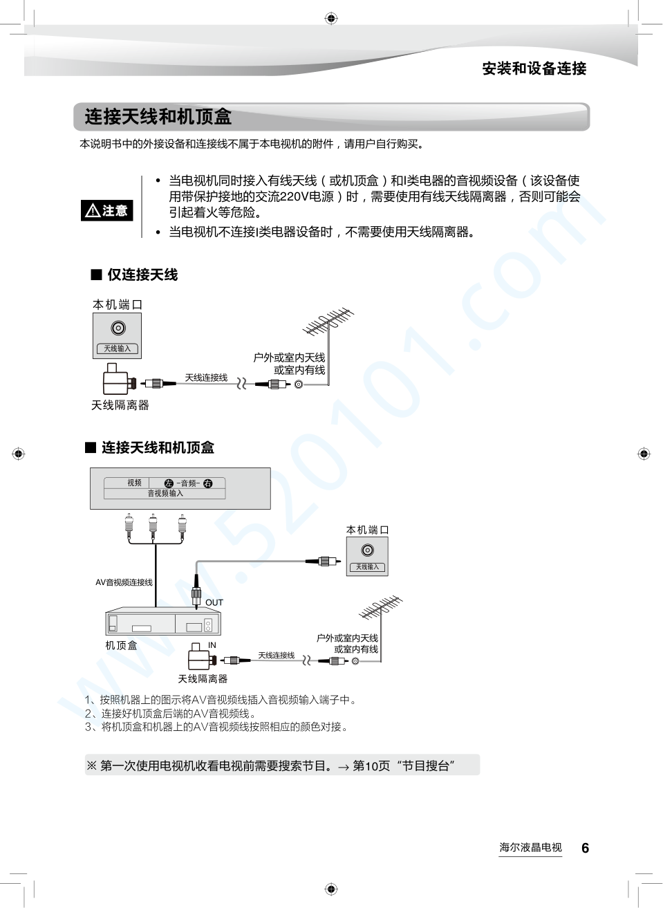 海尔LS48U51N液晶电视说明书-6 海尔LS48U51N液晶电视说明书-6