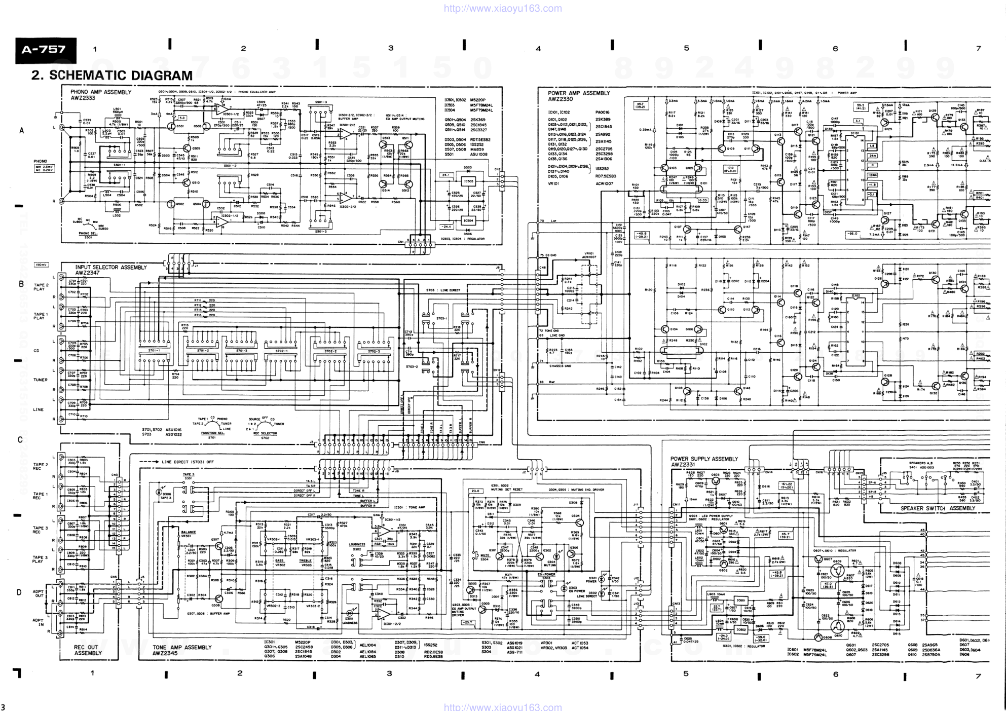 先锋PIONEER A-757音响电路原理图-4 先锋PIONEER A-757音响电路原理图-4