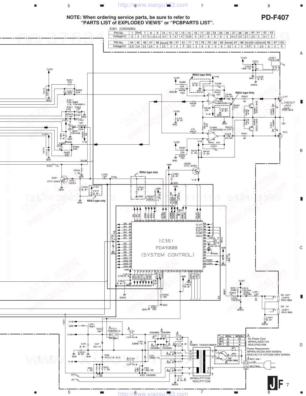 先锋PIONEER PD-F407音响电路图-6 先锋PIONEER PD-F407音响电路图-6