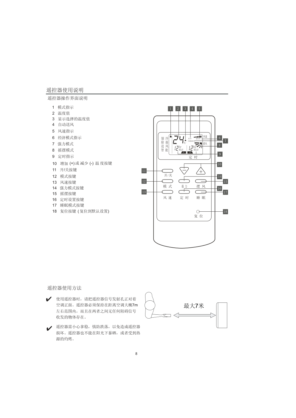 TCL KY-25VY移动空调使用说明书-9