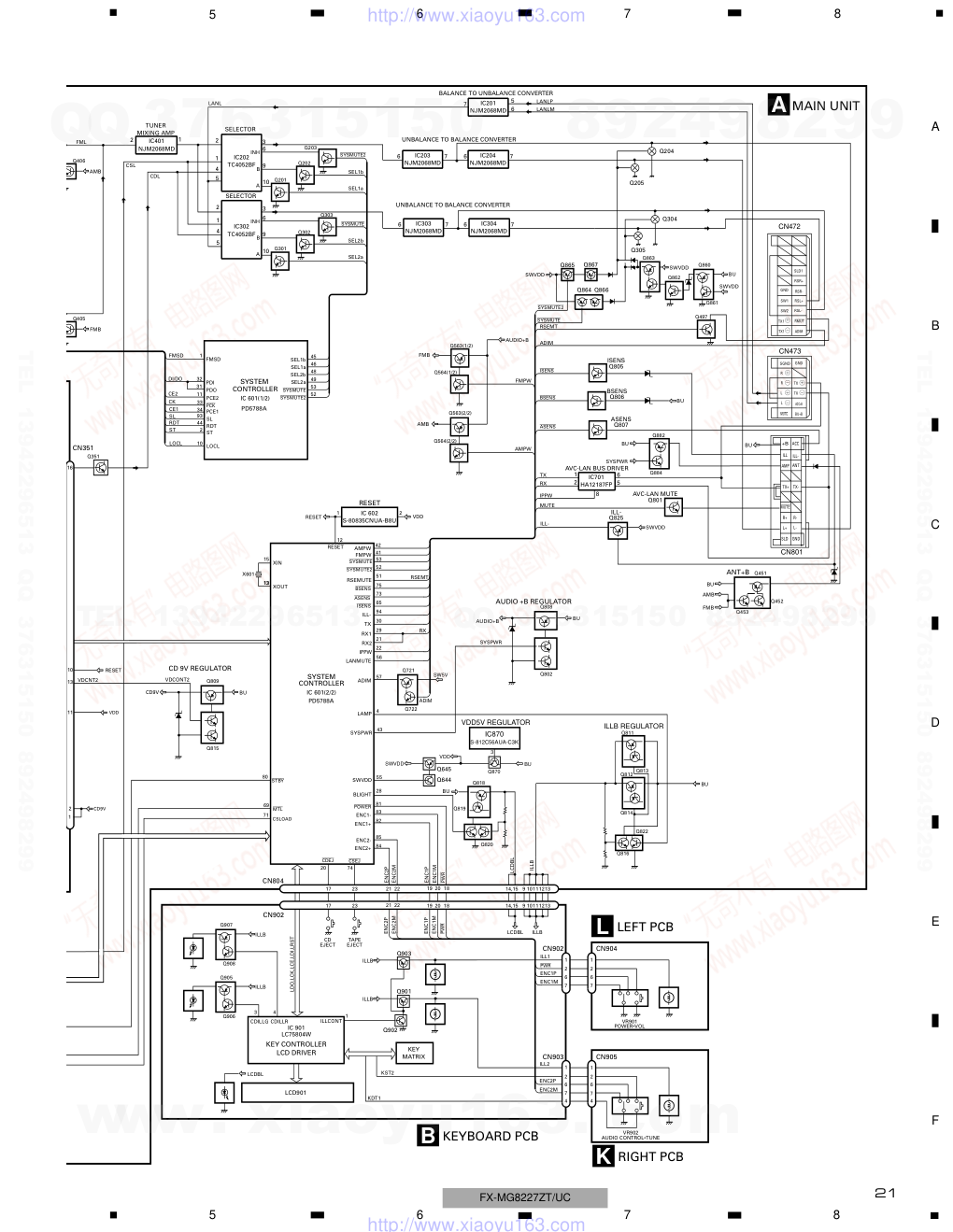 先锋PIONEER FX-MG8227ZT音响电路图-4