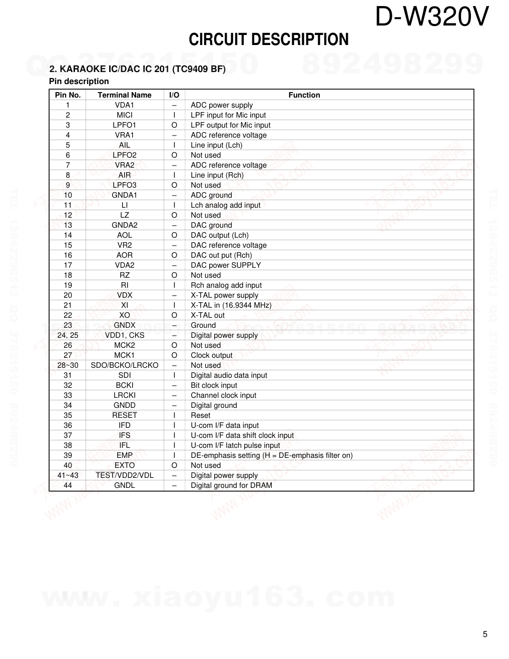 建伍KENWOOD D-W320V CD播放机电路图-4 建伍KENWOOD D-W320V CD播放机电路图-4