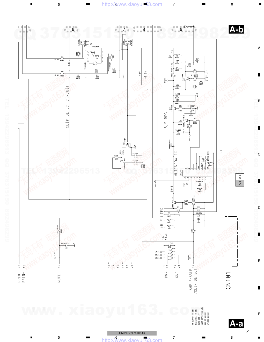 先锋PIONEER GM-2027ZF音响电路图-6 先锋PIONEER GM-2027ZF音响电路图-6