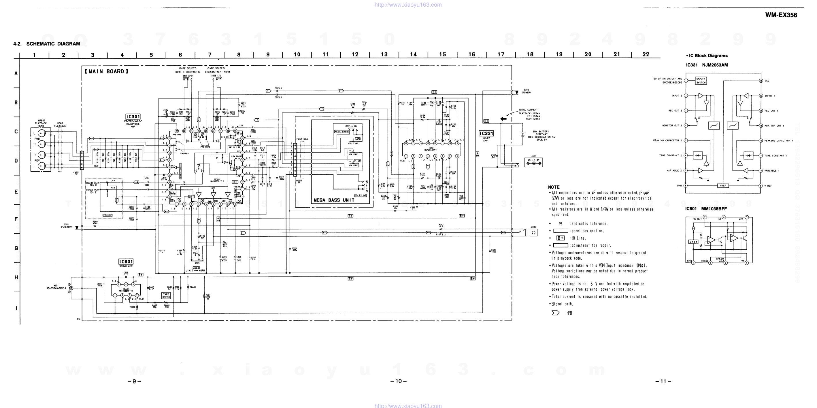索尼SONY WM-EX356电路图-4 索尼SONY WM-EX356电路图-4